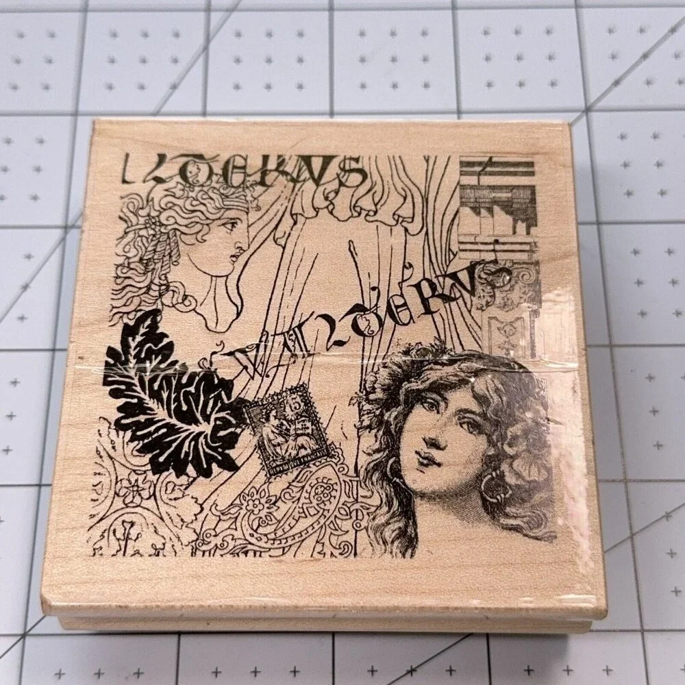 Ancient Collage Rubber Stamp Paper Inspirations H7087 Roman Greek Goddess - Picture 1 of 5